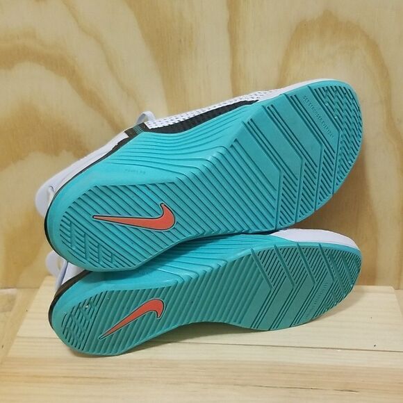 Nike Metcon 6 FlyEase VI Grey Aqua Crimson Training Shoes women’s 9 1/2 - Picture 7 of 9